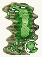 King's Walk Golf Course — Hole #14 course diagram
