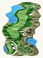King's Walk Golf Course — Hole #18 course diagram