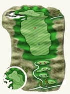 King's Walk Golf Course — Hole #1 course diagram