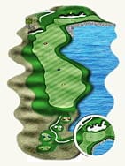 King's Walk Golf Course — Hole #9 course diagram