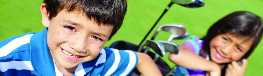 A young golfer at the King's Walk Girl's Golf Program